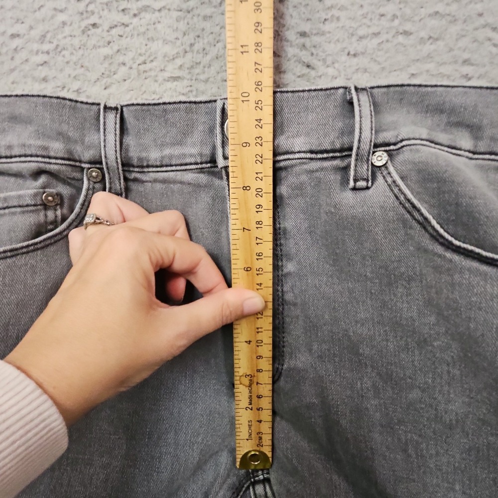 Mott Bow Jeans Mens 34x30 Slim Stone Gray Minimalist Preppy Ultra Soft Stretch - Picture 15 of 16
